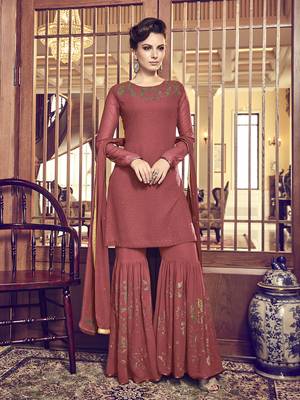 Light-plum diamond work faux georgette salwar 1