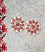 Ruby Kundan Stud Earrings