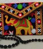 Thread Work Embroidery Clutch