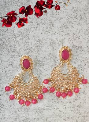 Pearl Ruby Dangle & Drop Earrings 1