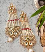 Gold-Plated  Pearl Chandelier Earring