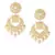 Gold Toned & Peach Coloured Classic Drop Earrings