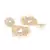 Gold Toned & Peach Coloured Classic Drop Earrings