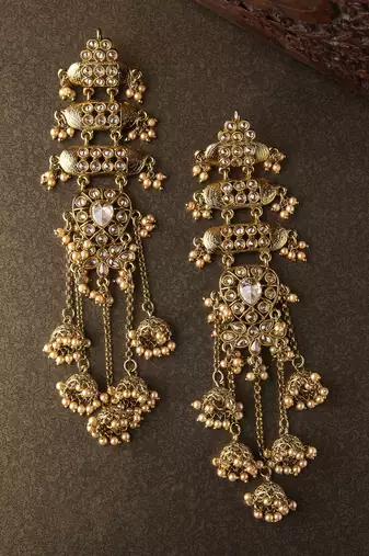 Gold-Toned Dome Shaped Jhumkas