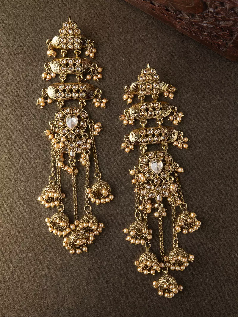 Gold-Toned Dome Shaped Jhumkas