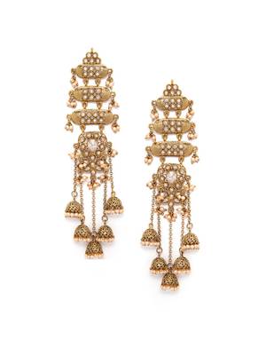 Gold-Toned Dome Shaped Jhumkas 3