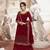 Maroon Georgette Embroidery Palazzo Style Semi Suit