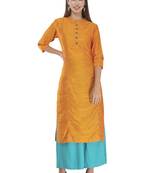 Womens Polly Silk Straight Kurta