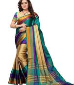 Multicolor Printed Art Silk Saree With Blouse