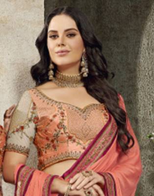 Multicolor floral print silk unstitched lehenga 3