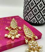Gold Plated Kundan Classic Earrings