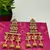 Designer Gold Toned & Grey Contemporary Earrings