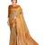 Mustard woven linen saree with blouse