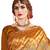 Mustard woven linen saree with blouse