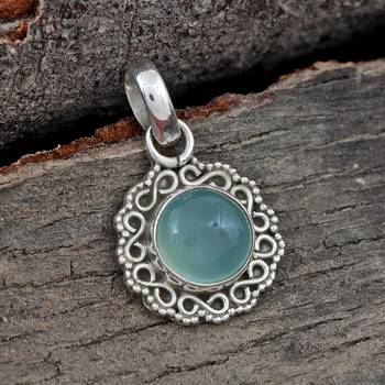 Blue Chalcedony Pendants 2