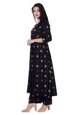 Black printed cotton kurtas-and-kurtis 3