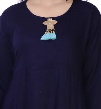 Blue printed rayon kurtas-and-kurtis 4