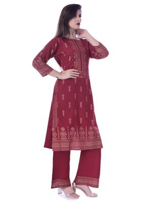 Multicolor printed rayon kurtas-and-kurtis 2