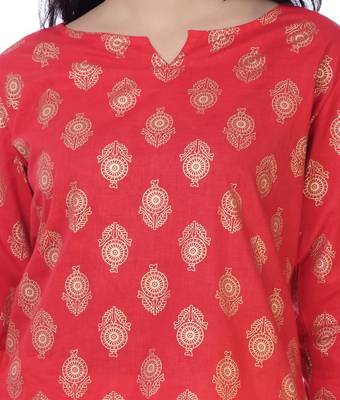 Multicolor printed cotton kurtas-and-kurtis 4