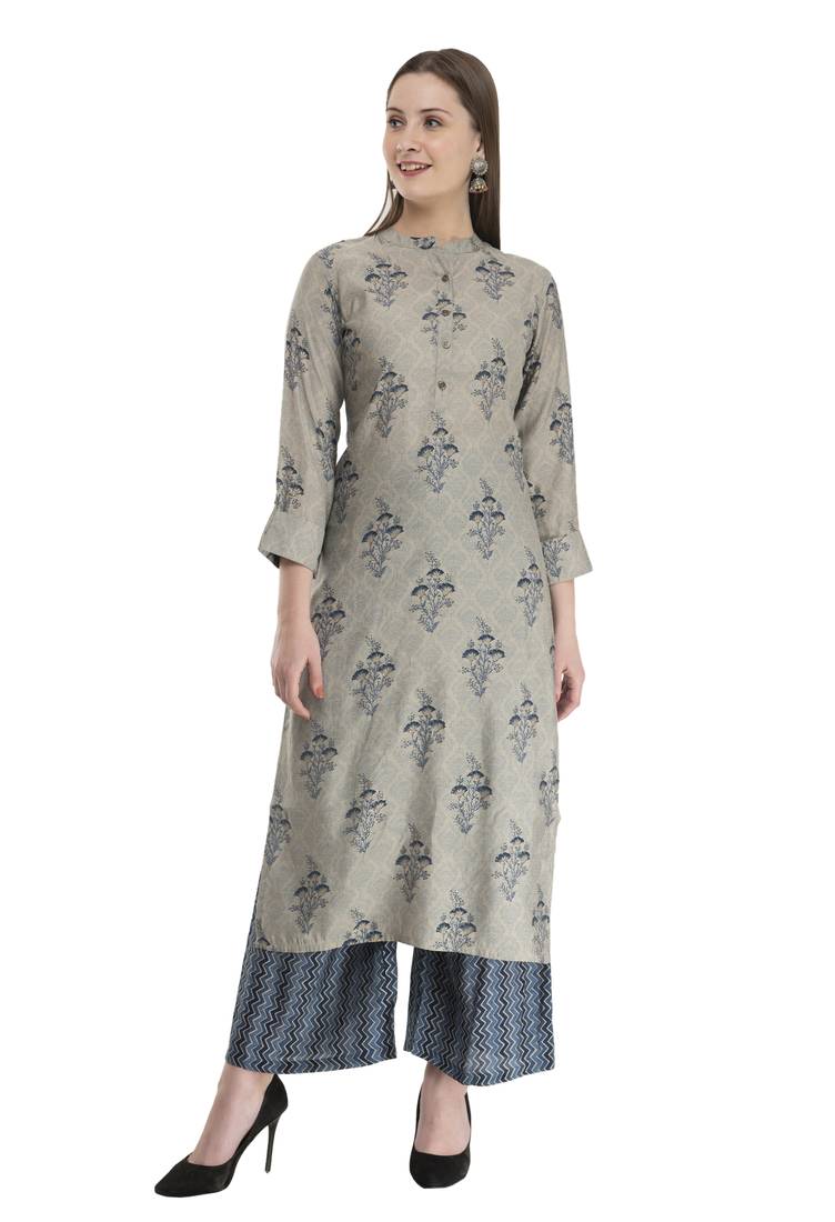 Womens Straight Cotton Rayon Kurta