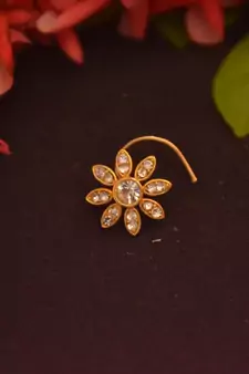 Designer diamond classic nose pin or nose ring