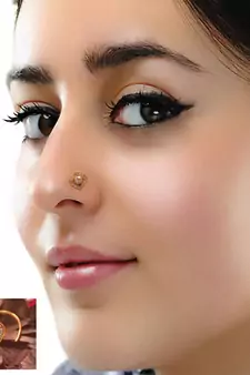 Designer Diamond Classic Nose Pin or Nose ring