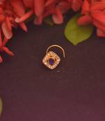 Designer Diamond Classic Purple Nose Pin or Nose ring