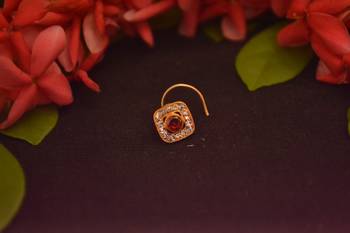 Designer Diamond Classic Red Nose Pin or Nose ring 1