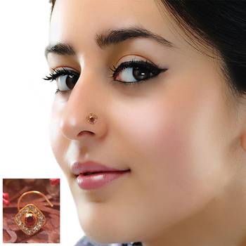 Designer Diamond Classic Red Nose Pin or Nose ring 3
