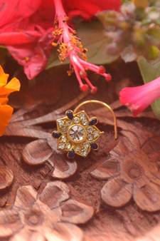 Designer Diamond Classic Blue Nose Pin or Nose ring