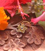 Designer Diamond Classic Blue Nose Pin or Nose ring