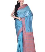 Green Woman Cotton Silk Blend  Banarasi Saree
