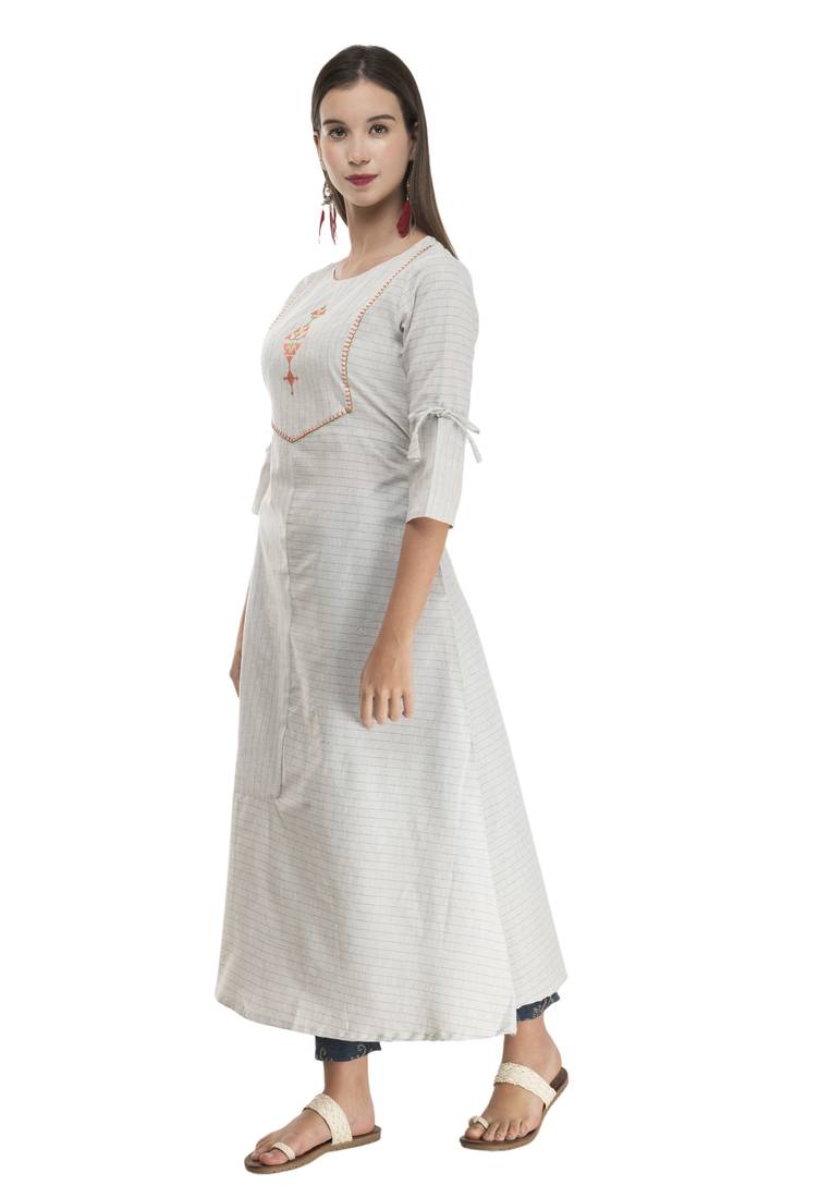 Lagi Womens Embroidered A-Line Kurta MRP24