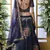 Elegent Navy Blue Coding Embroidered Art Silk Semi Stitched Bridal Lehenga