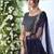 Elegent Navy Blue Coding Embroidered Art Silk Semi Stitched Bridal Lehenga