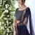 Elegent Navy Blue Coding Embroidered Art Silk Semi Stitched Bridal Lehenga