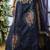 Elegent Navy Blue Coding Embroidered Art Silk Semi Stitched Bridal Lehenga