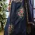 Elegent Navy Blue Coding Embroidered Art Silk Semi Stitched Bridal Lehenga