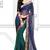 Multicolor printed georgette saree with blouse