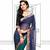 Multicolor printed georgette saree with blouse