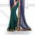 Multicolor printed georgette saree with blouse