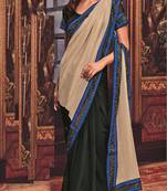 Multicolor hand woven georgette saree with blouse