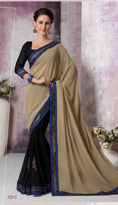 Multicolor hand woven georgette saree with blouse 1