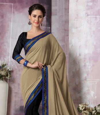 Multicolor hand woven georgette saree with blouse 2