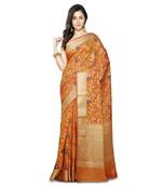 Mustard Woman Mercerize Cotton Silk Banarasi Saree