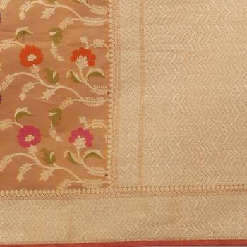 Mustard Woman Mercerize Cotton Silk Banarasi Saree 3