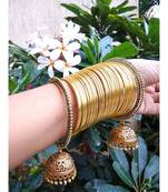Golden Jhumka Bangle Set