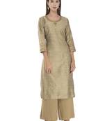 Lagi Womens Embroidered Straight Polly Silk Kurta RK2163A