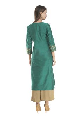 Lagi Womens Embroidered Straight Polly Silk RK2163B 2