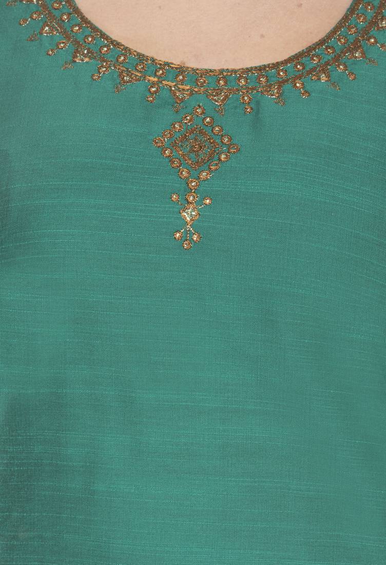 Lagi Womens Embroidered Straight Polly Silk RK2163B